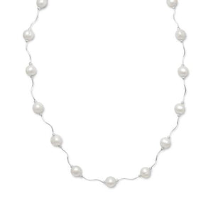 17"+2" Extension  Necklace with Cultured Freshwater Pearls