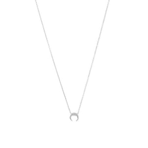 Silver Small Crescent Necklace