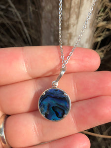 Sterling Silver Sea Opal Necklace