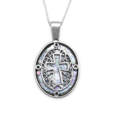 Roman Glass Oval Necklace