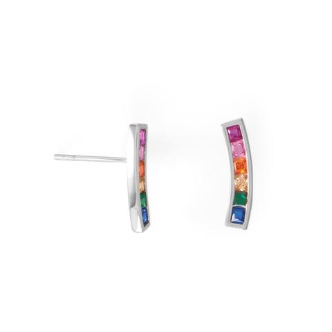 Rainbow CZ Earrings