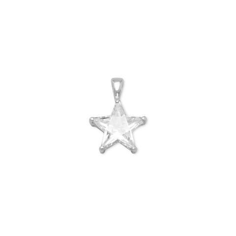 CZ Star Necklace or Pendant in Sterling Siver