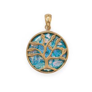 Growth and Renewal Tree of Life Roman Glass Pendant