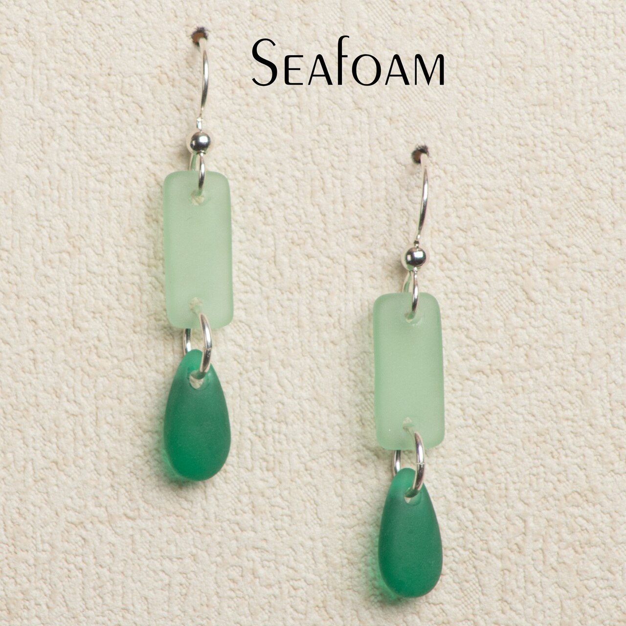 Seaglass Dew Drop Earrings