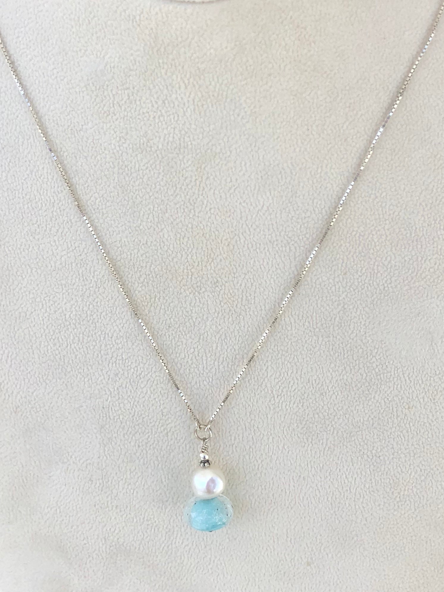 Destin Sand Bead Freshwater Pearl  Necklace