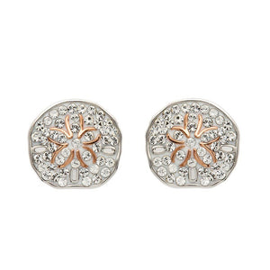 Sand Dollar Earrings With Swarovski® Crystals
