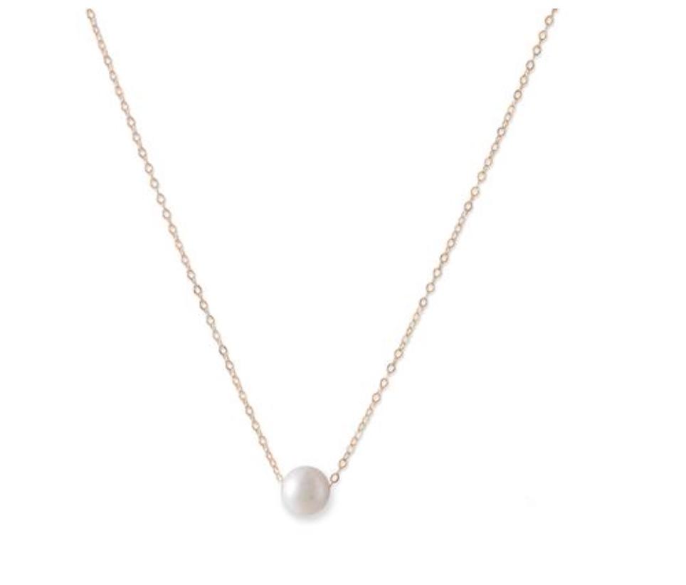 14 K Gold and Cultured Freshwater pearl necklace