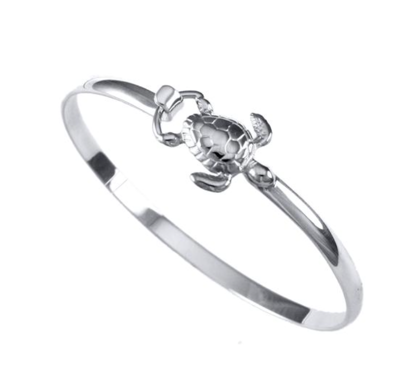 Sterling Silver Sea Turtle Hook Bracelet