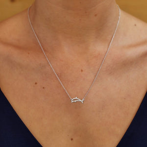 Dolphin Necklace With White Swarovski® Crystal