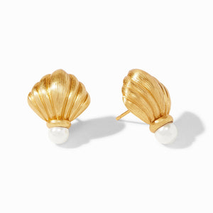 Simone Gold Shell Earrings - Julie Vos