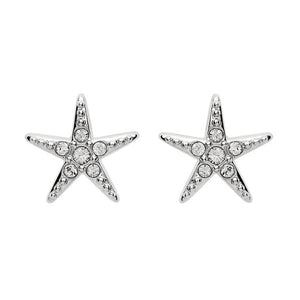 Star Fish Stud Earrings With Swarovski® Crystals