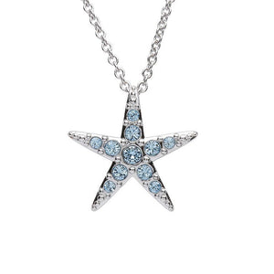 Starfish Pendant With Clear Swarovski® Crystals – Medium Size