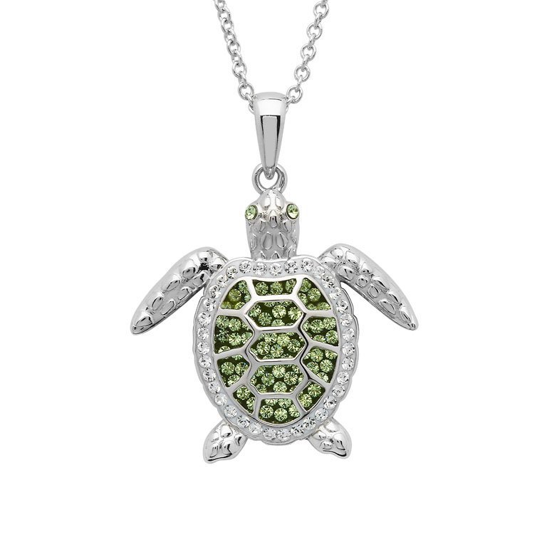 Sea Turtle Necklace Encrusted With Swarovski® Crystal