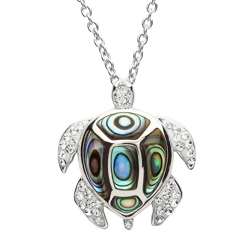 Abalone Shell Turtle  necklace