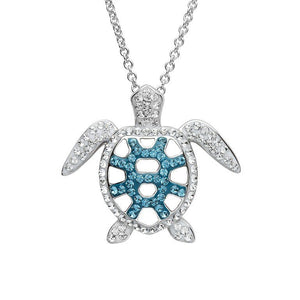 Sea Turtle Necklace With Swarovski® Crystals