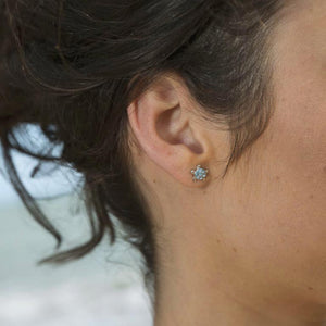 Sea Turtle Stud  Earrings With Swarovski® Crystals