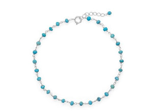 Turquoise Sterling Silver Anklet