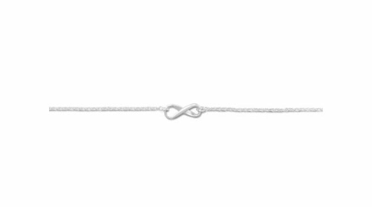 Infinity Sterling Silver Anklet