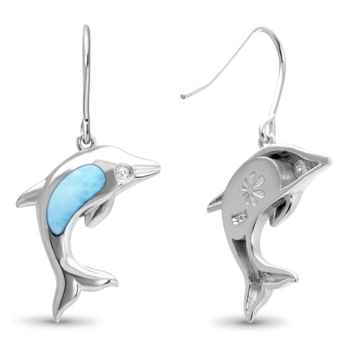 Dolphin Marahlago Larimar Earrings