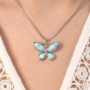 Butterfly  Larimar Necklace
