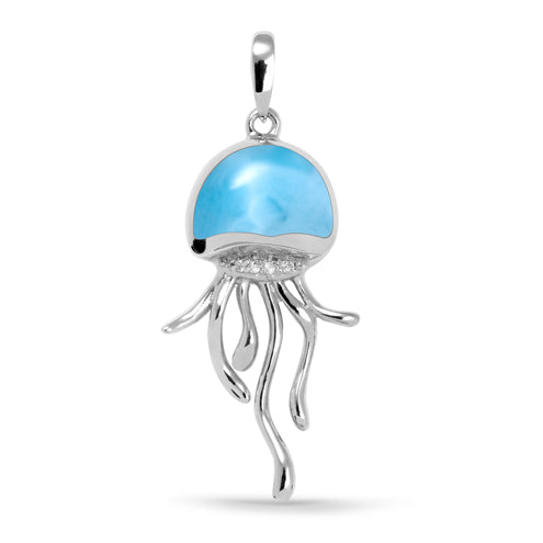 Moon Jellyfish Marahlago Larimar Necklace