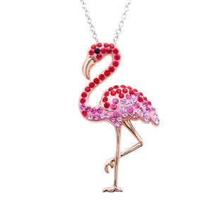 Pink Flamingo With Swarovski® Crystals