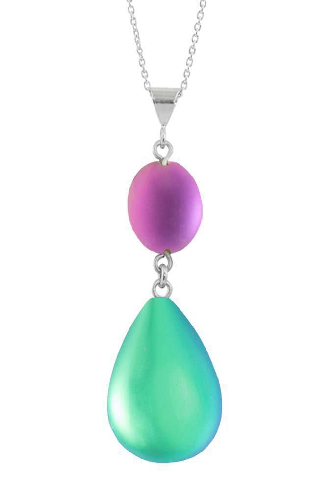 Leightworks Double Drop Crystal Necklace