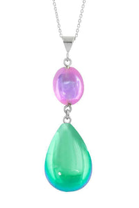 Leightworks Double Drop Crystal Necklace