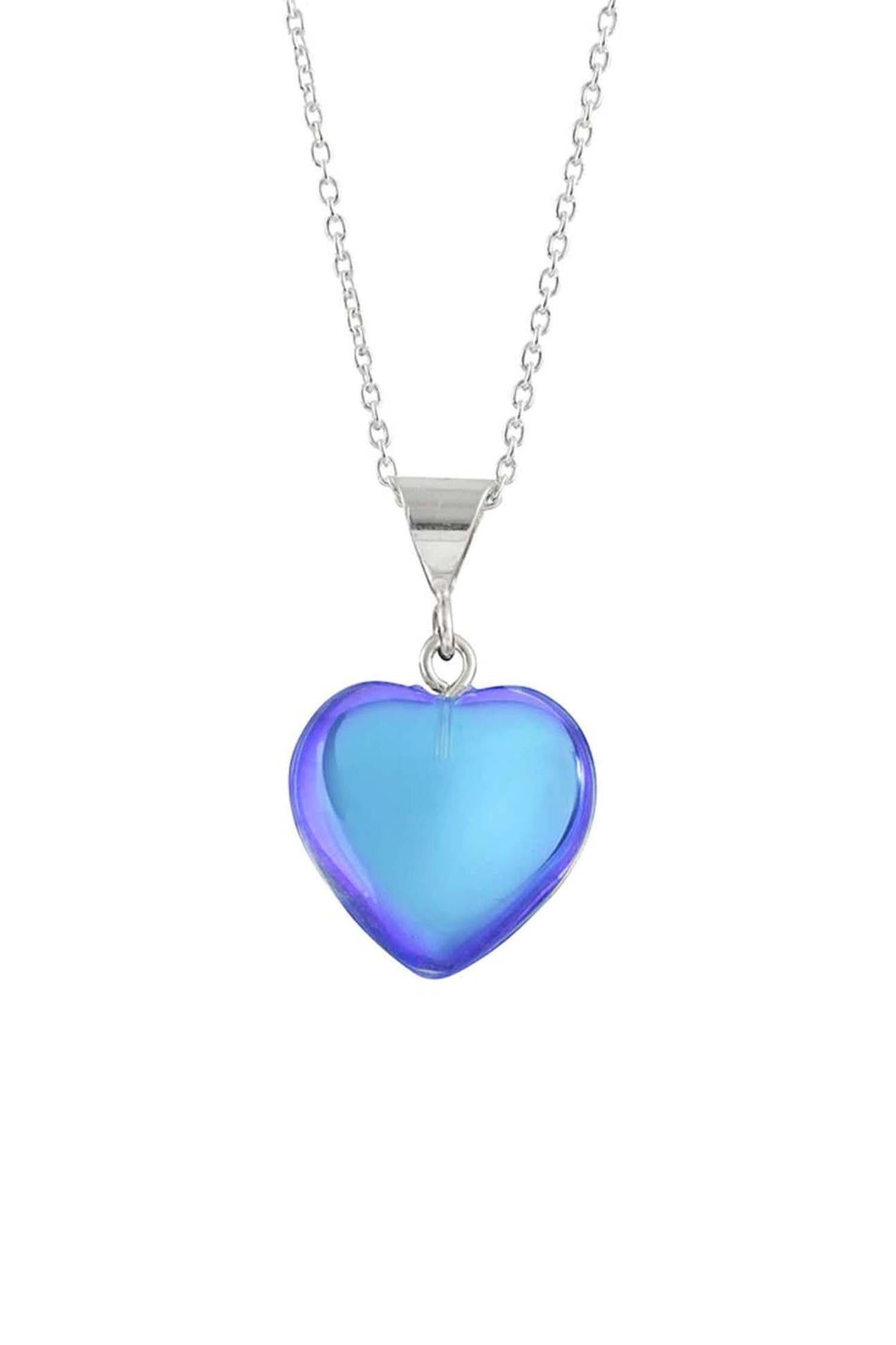 Super Sparkly Crystal Heart Necklace, Clear Crystal Heart Pendant –  ShySiren.com
